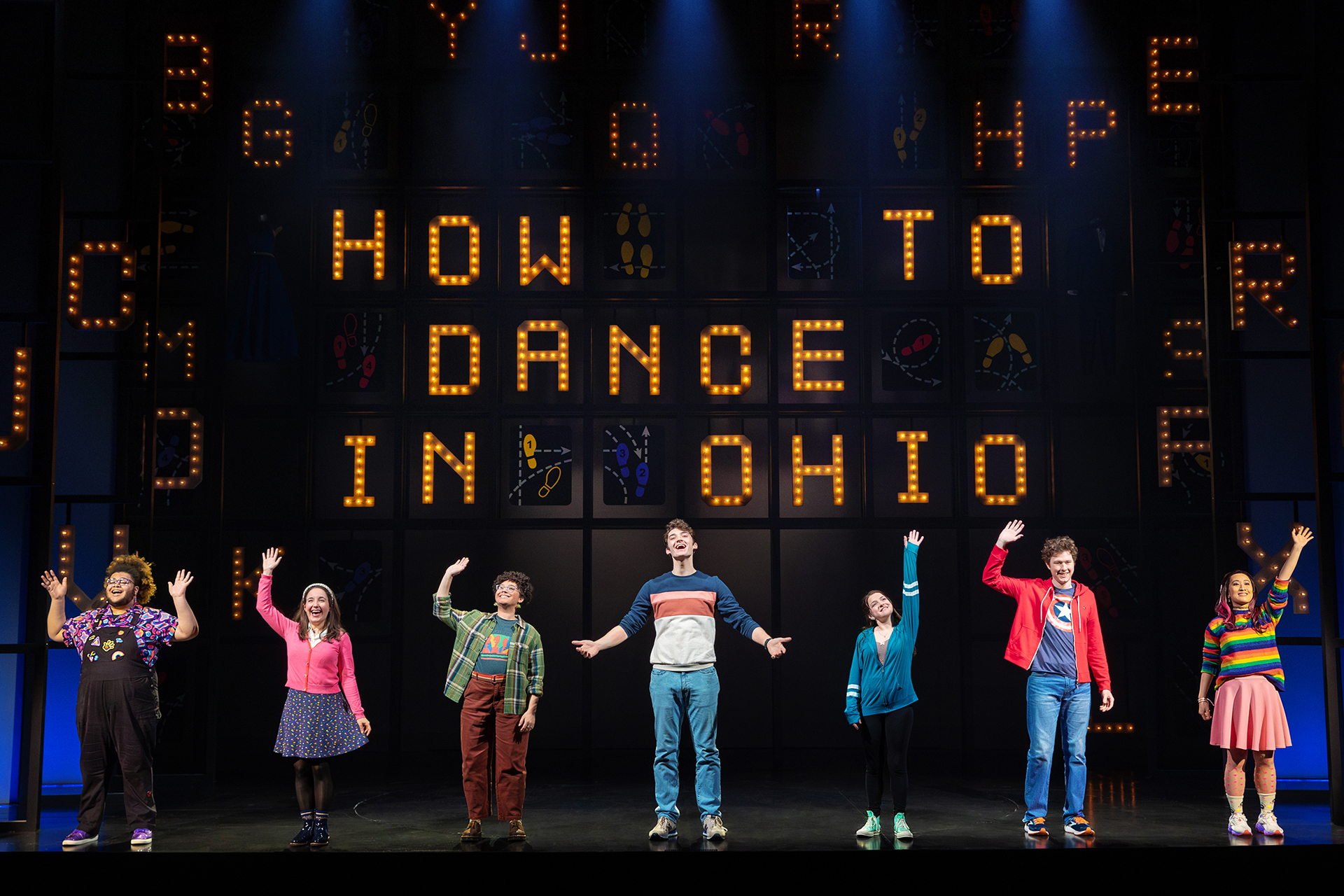 cast photo from the musical How to Dance in Ohio